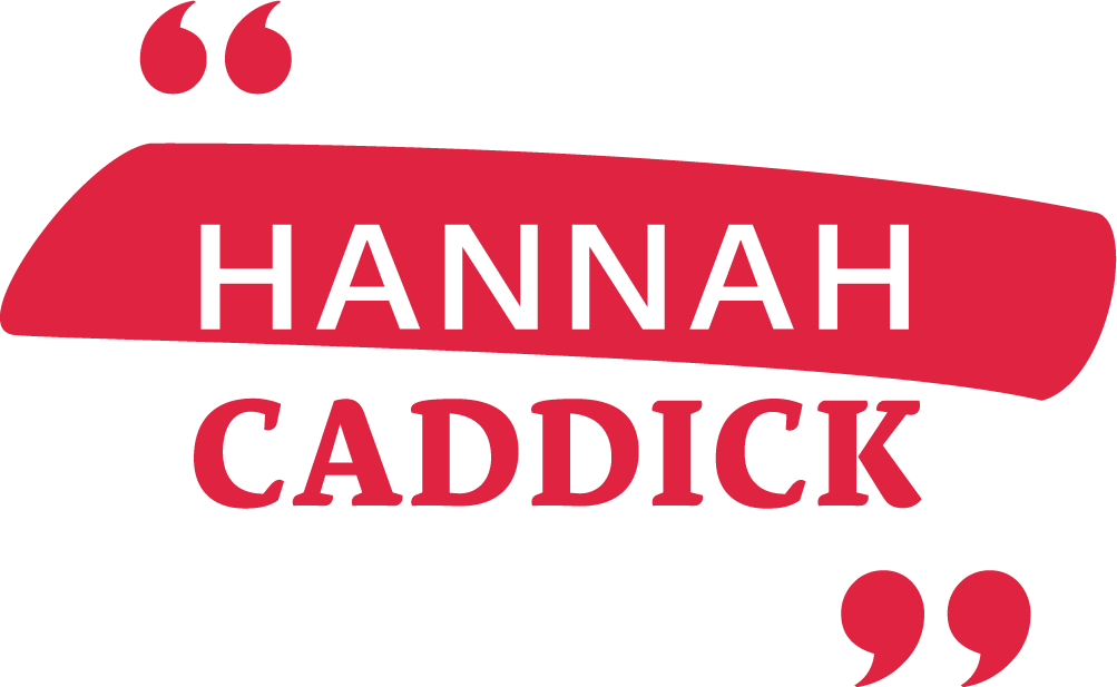 Hannah Caddick quote marks and highlight logo in red